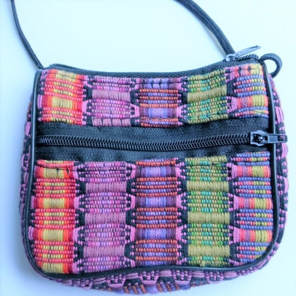 Ethnic Fabric Cotton Mini Cross Body Bag - Picture 2 of 6